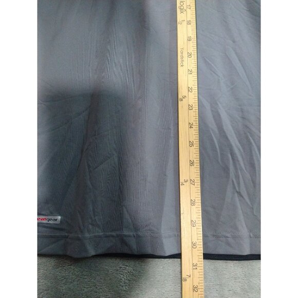 Under Armour Shirt Mens 2XL Gray Fitted Heat Gear Short Sleeve Crew Neck - Picture 3 of 7